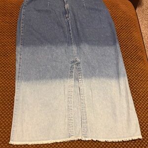 Newport News Blue Gradient Maxi Skirt